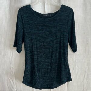 Apt. 9 Women's Black and Blue Short Sleeve Top